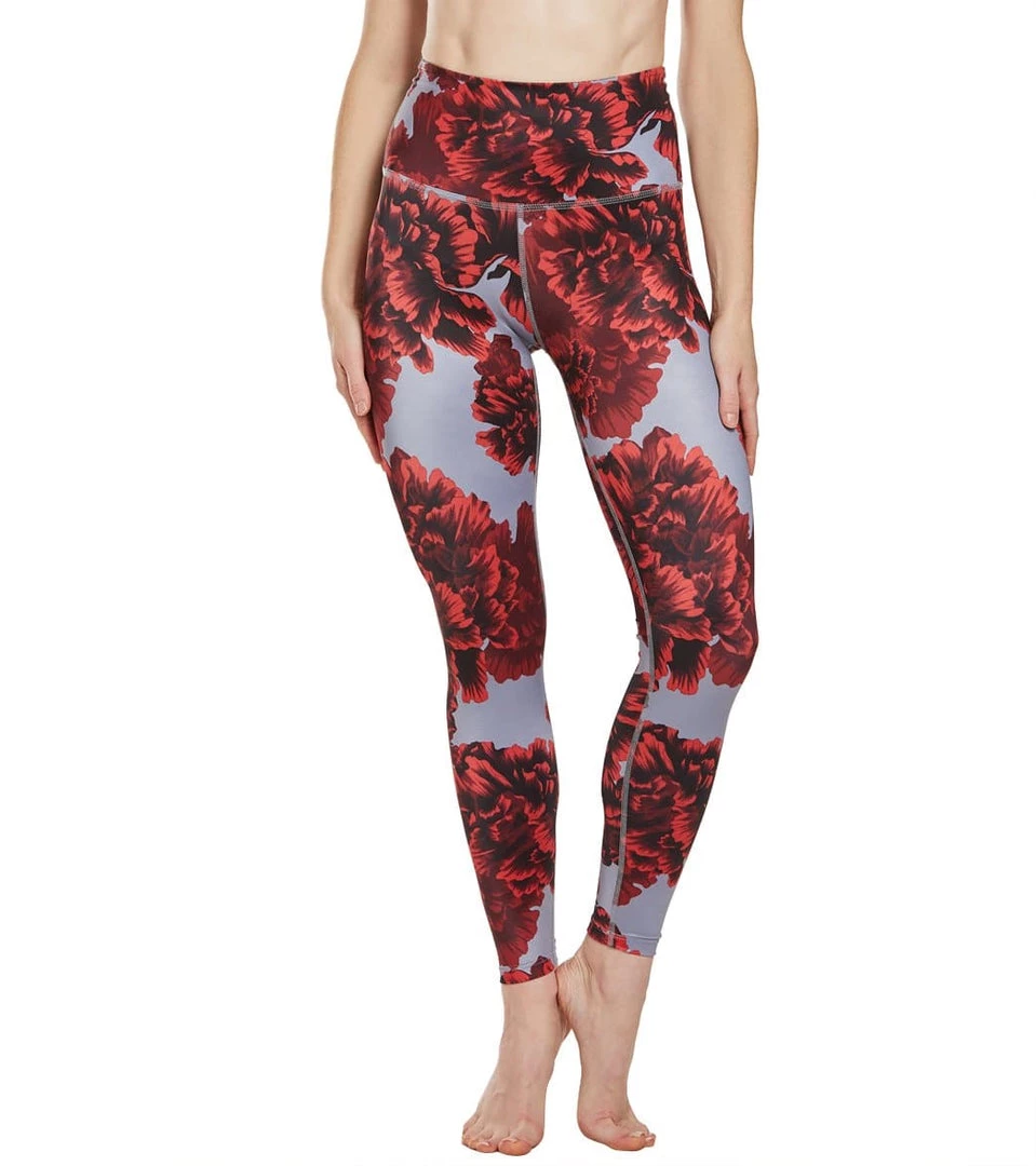 Beyond Yoga Lux High Waisted 7/8 Yoga Leggings Peony Scarlet Sun 9 Beyond Yoga Lux High Waisted 7/8 Yoga Leggings Peony Scarlet Sun