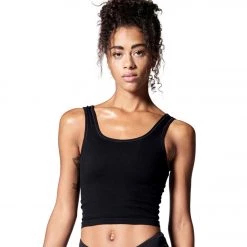 CLOTHING NUX Be Free Seamless Yoga Crop Top Black
