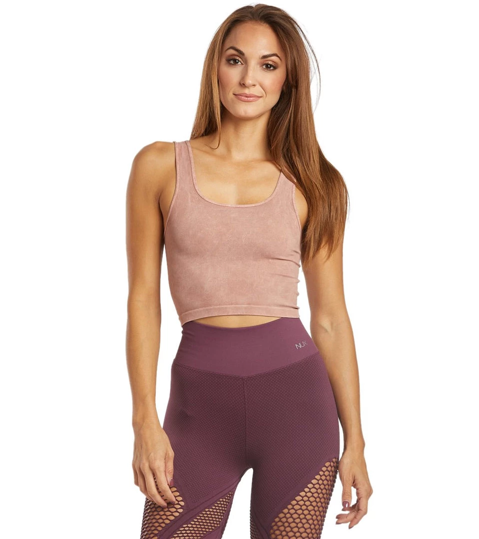 NUX Be Free Seamless Yoga Crop Top Desert Rose Wash CLOTHING 3 NUX Be Free Seamless Yoga Crop Top Desert Rose Wash CLOTHING
