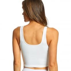 NUX Be Free Seamless Yoga Crop Top White CLOTHING