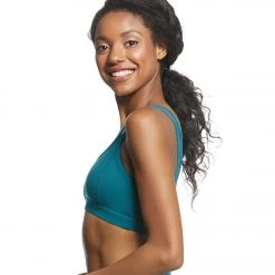 Everyday Yoga Radiant Solid Strappy Back Sports Bra Teal CLOTHING