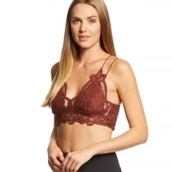 Free People Adella Bralette Cocoa CLOTHING