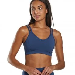 CLOTHING Everyday Yoga Radiant Solid Strappy Back Sports Bra True Navy