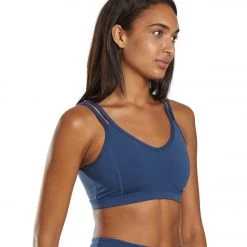CLOTHING Everyday Yoga Radiant Solid Strappy Back Sports Bra True Navy