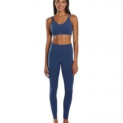 CLOTHING Everyday Yoga Radiant Solid Strappy Back Sports Bra True Navy