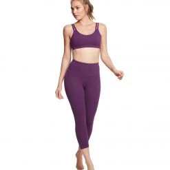 Everyday Yoga Radiant Solid Strappy Back Sports Bra Purple 11 Everyday Yoga Radiant Solid Strappy Back Sports Bra Purple