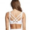 CLOTHING Everyday Yoga Radiant Solid Strappy Back Sports Bra White 1 CLOTHING Everyday Yoga Radiant Solid Strappy Back Sports Bra White