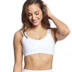 CLOTHING Everyday Yoga Radiant Solid Strappy Back Sports Bra White
