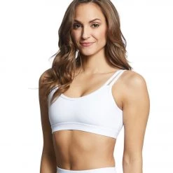 CLOTHING Everyday Yoga Radiant Solid Strappy Back Sports Bra White