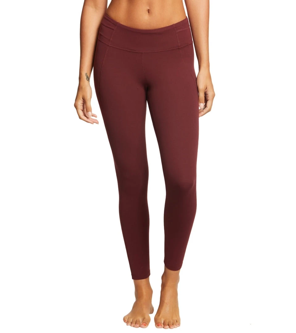 PrAna Momento 7/8 Yoga Leggings Black Cherry 8 PrAna Momento 7/8 Yoga Leggings Black Cherry