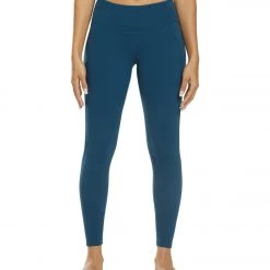 PrAna Momento 7/8 Yoga Leggings Petrol Blue