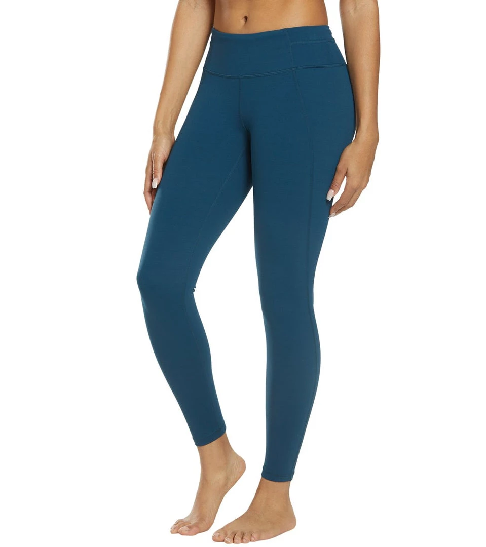 PrAna Momento 7/8 Yoga Leggings Petrol Blue 4 PrAna Momento 7/8 Yoga Leggings Petrol Blue