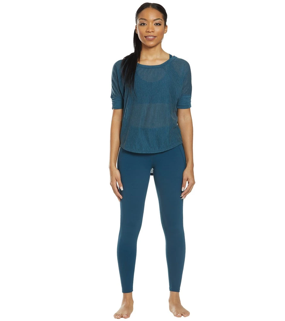 PrAna Momento 7/8 Yoga Leggings Petrol Blue 6 PrAna Momento 7/8 Yoga Leggings Petrol Blue