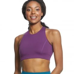 CLOTHING Everyday Yoga Warrior X High Neck Sports Bra Purple