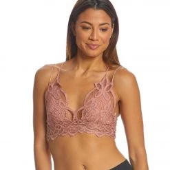 Free People Adella Bralette Rose CLOTHING