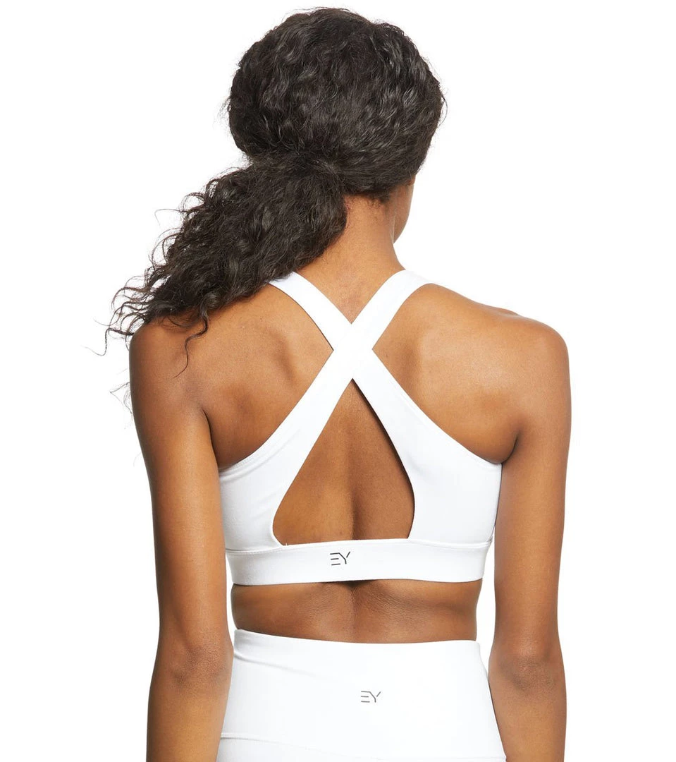 Everyday Yoga Warrior X High Neck Sports Bra White CLOTHING 3 Everyday Yoga Warrior X High Neck Sports Bra White CLOTHING