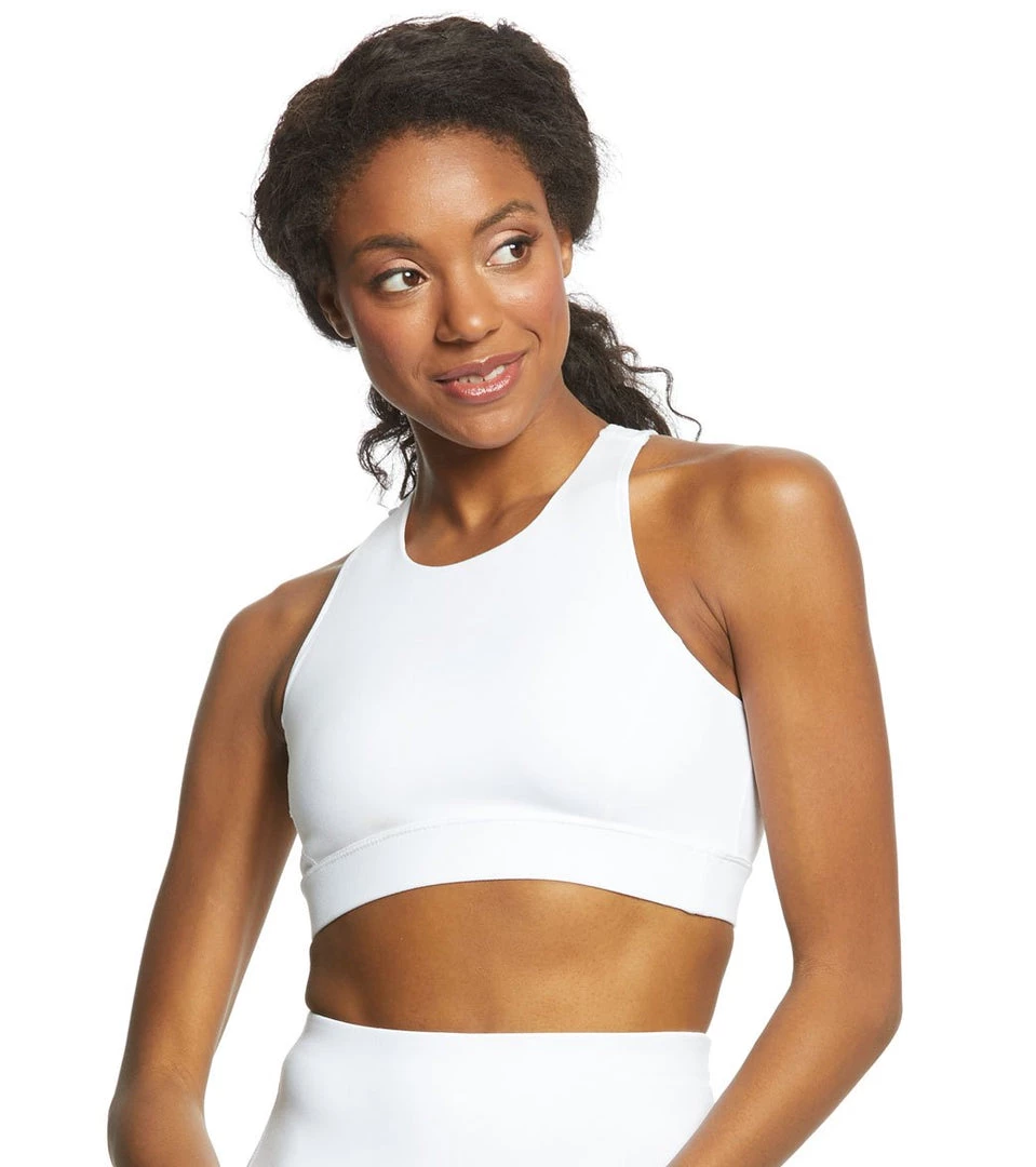 Everyday Yoga Warrior X High Neck Sports Bra White CLOTHING 4 Everyday Yoga Warrior X High Neck Sports Bra White CLOTHING