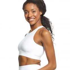 Everyday Yoga Warrior X High Neck Sports Bra White CLOTHING 10 Everyday Yoga Warrior X High Neck Sports Bra White CLOTHING
