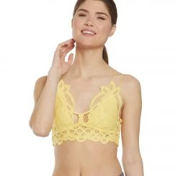 Free People Adella Bralette Light Yellow
