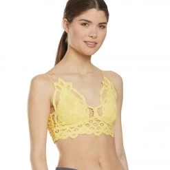 Free People Adella Bralette Light Yellow