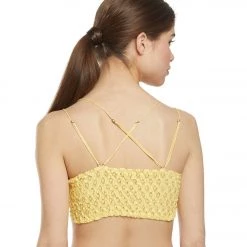 Free People Adella Bralette Light Yellow