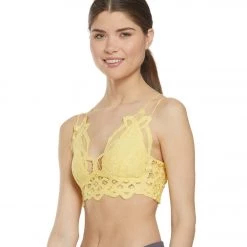 Free People Adella Bralette Light Yellow