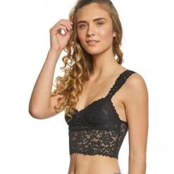 Free People Dream Away Lace Brami Black CLOTHING