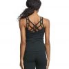 CLOTHING Everyday Yoga Radiant Solid Strappy Back Support Tank Black