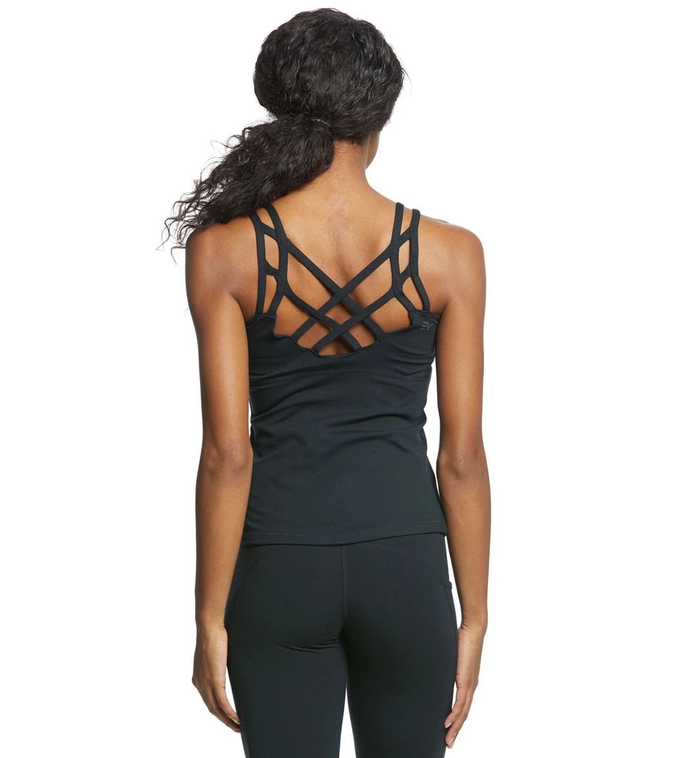 CLOTHING Everyday Yoga Radiant Solid Strappy Back Support Tank Black 8 CLOTHING Everyday Yoga Radiant Solid Strappy Back Support Tank Black