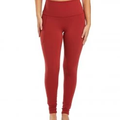 CLOTHING Everyday Yoga High Waisted Go-To Pocket Leggings 28" Auburn Red
