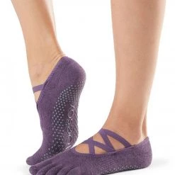 ACCESSORIES Toesox Elle Full-Toe Yoga Grip Socks Blackberry