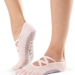 Toesox Elle Full-Toe Yoga Grip Socks Crystal ACCESSORIES