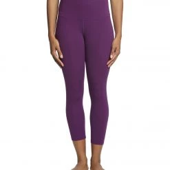 Everyday Yoga High Waisted Essential Capri Crop 21" Purple CLOTHING