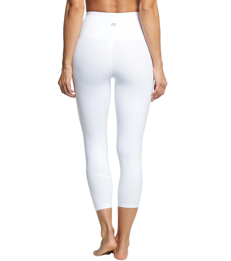 CLOTHING Everyday Yoga High Waisted Essential Capri Crop 21" White 5 CLOTHING Everyday Yoga High Waisted Essential Capri Crop 21" White