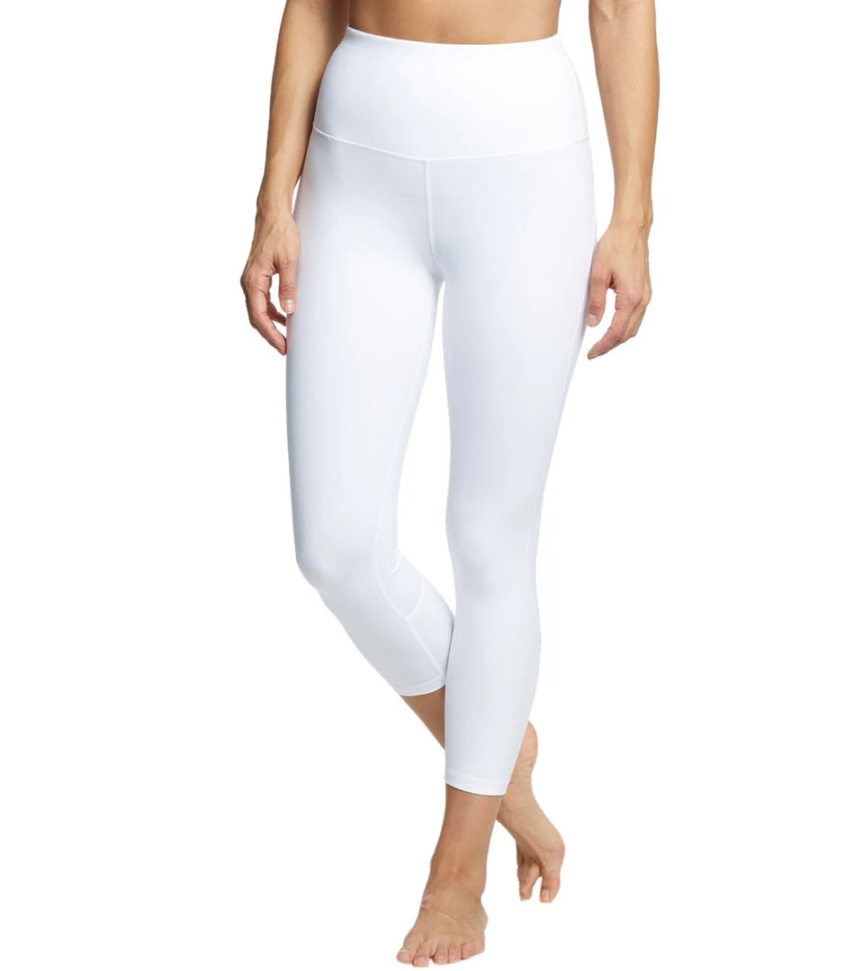 CLOTHING Everyday Yoga High Waisted Essential Capri Crop 21" White 8 CLOTHING Everyday Yoga High Waisted Essential Capri Crop 21" White