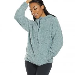 PrAna Permafrost Half Zip After Yoga Jacket Agave CLOTHING