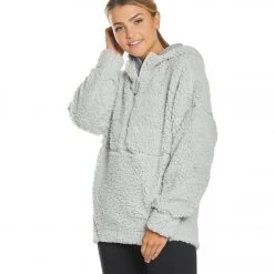 PrAna Permafrost Half Zip After Yoga Jacket Silver Spray