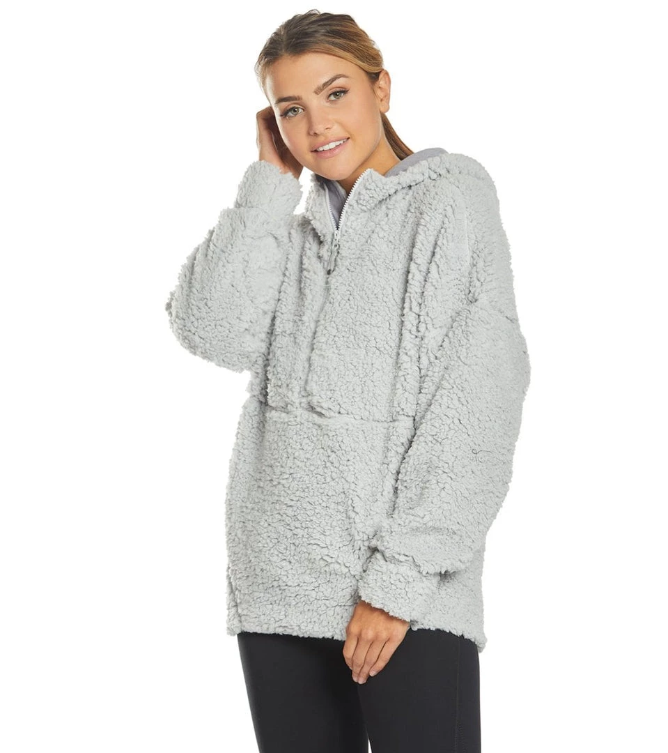 PrAna Permafrost Half Zip After Yoga Jacket Silver Spray 3 PrAna Permafrost Half Zip After Yoga Jacket Silver Spray