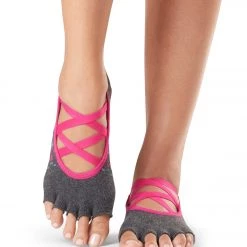 Toesox Elle Half-Toe Yoga Grip Socks Festival ACCESSORIES