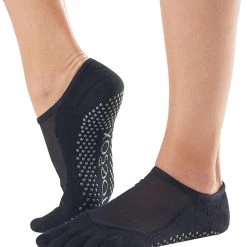 Toesox Luna Full-Toe Yoga Grip Socks Black ACCESSORIES
