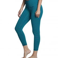 7/8 Leggings DYI Printed Signature 7/8 Yoga Leggings Navy/Ivy Stripes