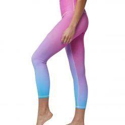 DYI Printed Signature 7/8 Yoga Leggings Multi Gradient 7/8 Leggings