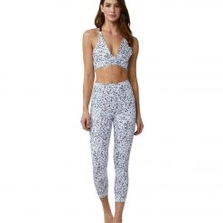 7/8 Leggings DYI Printed Signature 7/8 Yoga Leggings Black/White Bianco Marble