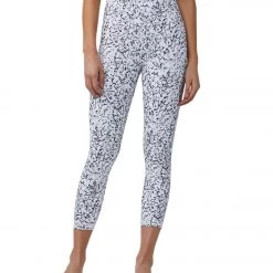 7/8 Leggings DYI Printed Signature 7/8 Yoga Leggings Black/White Bianco Marble