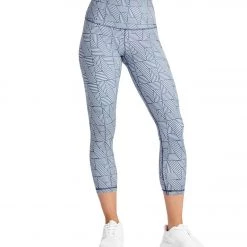 DYI Printed Signature 7/8 Yoga Leggings Patchwork Stripe
