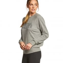 CLOTHING Spiritual Gangster SG Varsity Old School Pullover Heather Grey