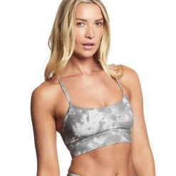 Varley Feliz Yoga Sports Bra Silver Tie Dye