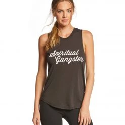 CLOTHING Spiritual Gangster SG Script Muscle Tank Vintage Black