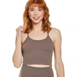 CLOTHING Beyond Yoga Slim Racerback Cropped Tank Terra Leather