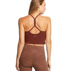 Beyond Yoga Slim Racerback Cropped Tank Red Rock CLOTHING